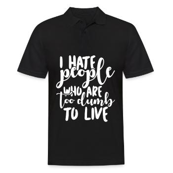 Misanthrope Darwin Darwinisme - Polo Homme - noir - Devant - Kai (181cm)