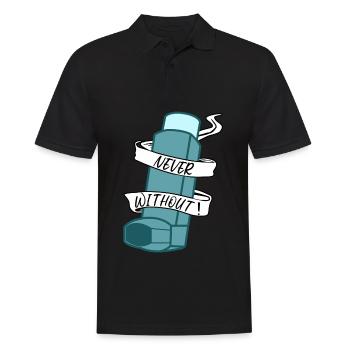 Asthme asthmatique Inhaler Respiration sifflante - Polo Homme - noir - Devant - Kai (181cm)