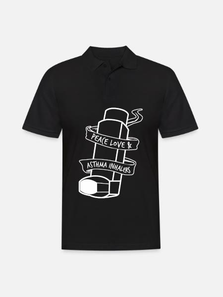 Asthma Inhaler Asthmatic - Men's Polo Shirt - black