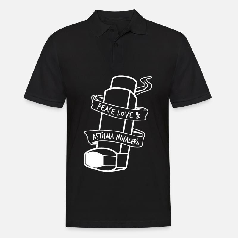 Asthma Inhaler Asthmatic - Männer Poloshirt - Schwarz