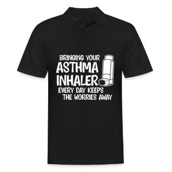 Inhalateur d’asthme Joke Asthmatique - Polo Homme - noir - Devant - Kai (181cm)