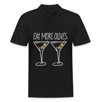Olives with Martini - Men's Polo Shirt - black - Front - Kai (181cm)