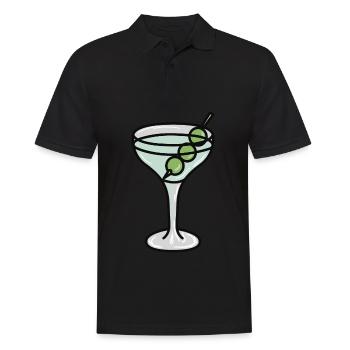 Martini Glas with Olives - Männer Poloshirt - Schwarz - Vorne - Kai (181cm)