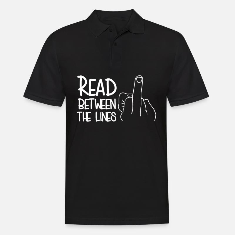 Middle Finger Misanthrope - Männer Poloshirt - Schwarz