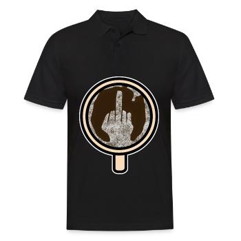 Café au misanthrope du doigt d'honneur - Polo Homme - noir - Devant - Kai (181cm)