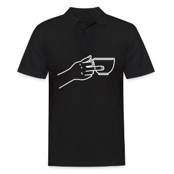 Misanthrope Middle Finger - Männer Poloshirt - Schwarz - Vorne - Kai (181cm)