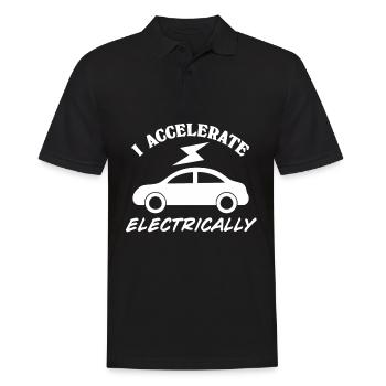 Electric Car Battery E-Car - Men's Polo Shirt - black - Front - Kai (181cm)