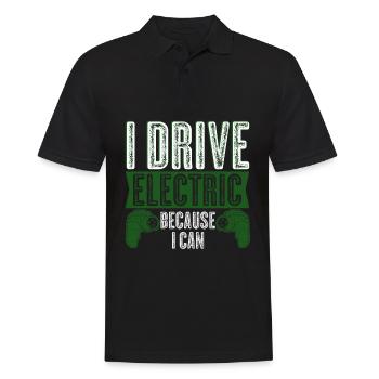 E-Car Electric Vehicle Electric Car - Men's Polo Shirt - black - Front - Kai (181cm)