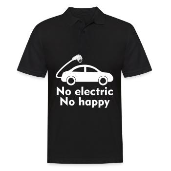 Electric Car Electric Vehicle - Männer Poloshirt - Schwarz - Vorne - Kai (181cm)
