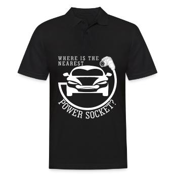 Charger for Electric Vehicle - Männer Poloshirt - Schwarz - Vorne - Kai (181cm)
