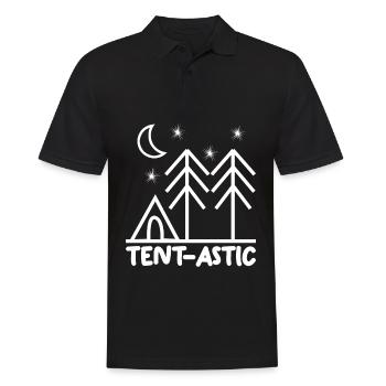 Hike Camping Hiking Outdoor Tent - Men's Polo Shirt - black - Front - Kai (181cm)