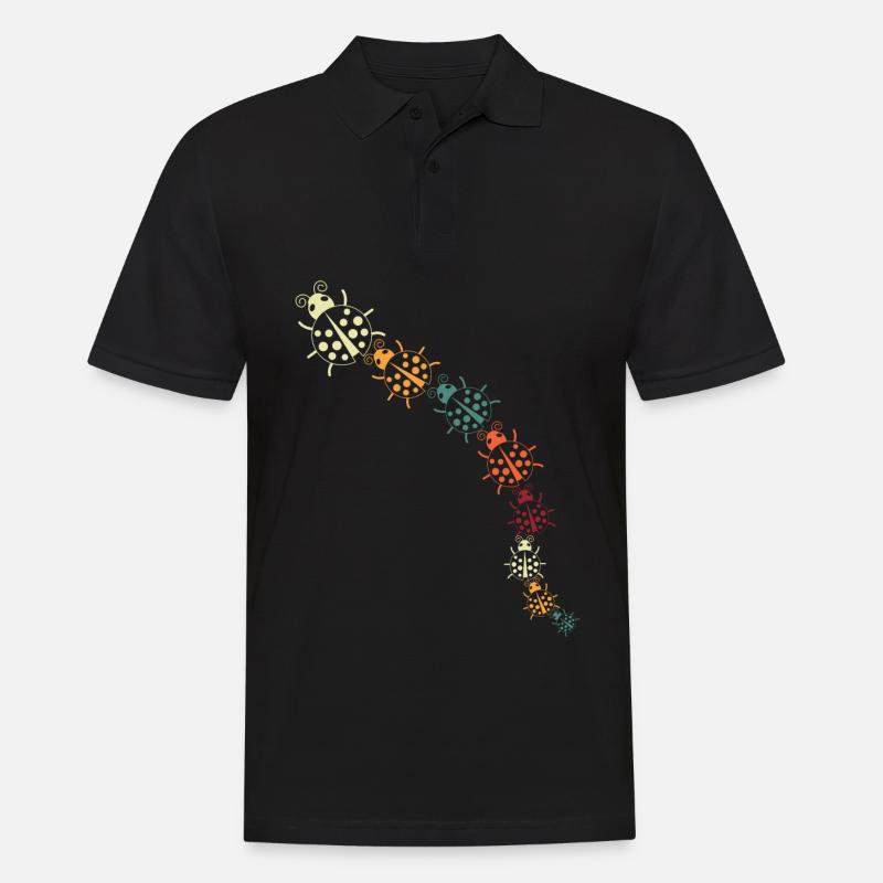 Ladybug Retro Ladybugs - Men's Polo Shirt - black
