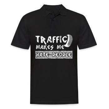 Cars Commuting Rush Hour Traffic - Männer Poloshirt - Schwarz - Vorne - Kai (181cm)