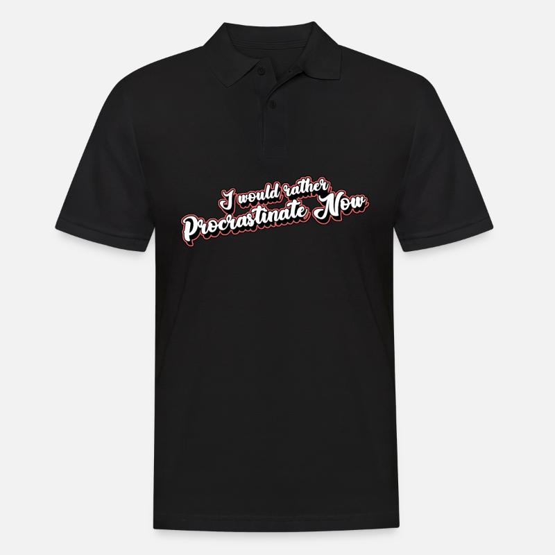 Procrastinating Student Procrastinators - Männer Poloshirt - Schwarz