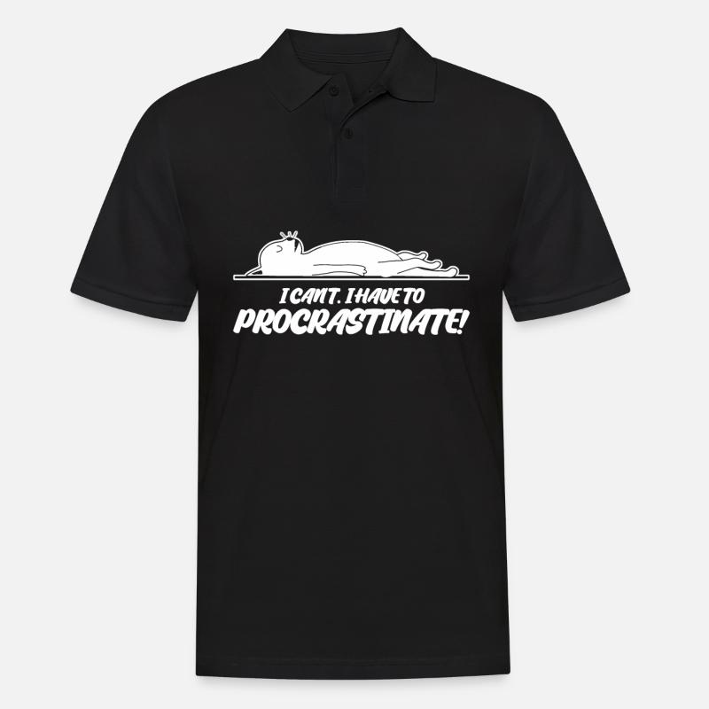 Procrastinating Procrastinators - Männer Poloshirt - Schwarz
