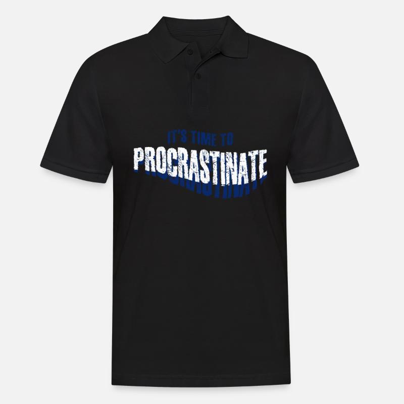 Procrastination Procrastinating - Männer Poloshirt - Schwarz