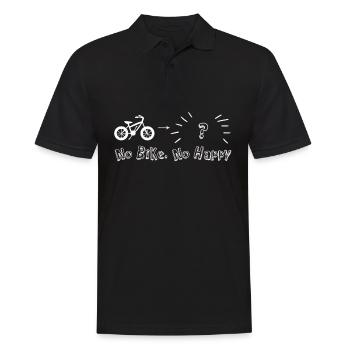 Biking Bike Bicycle Cyclists Bicycles - Männer Poloshirt - Schwarz - Vorne - Kai (181cm)