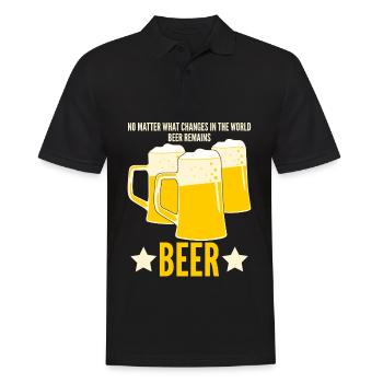 Beer Remains Beer - Men's Polo Shirt - black - Front - Kai (181cm)