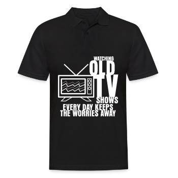 Télévision des années 90 Rétro des années 80 - Polo Homme - noir - Devant - Kai (181cm)