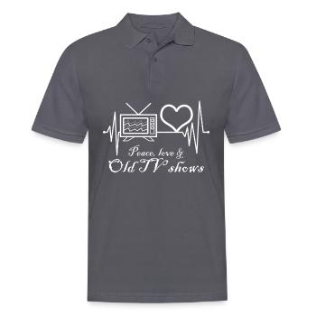 Années 80 Rétro TV Télévision Années 90 - Polo Homme - charbon - Devant - Nico (186cm)