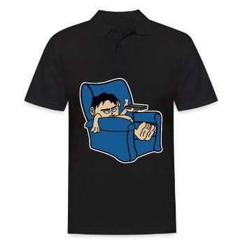 Lazy Couch TV Regarder la télévision - Polo Homme - noir - Devant - Kai (181cm)