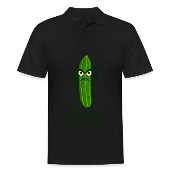 Cucumber Everything is fine - Männer Poloshirt - Schwarz - Vorne - Kai (181cm)