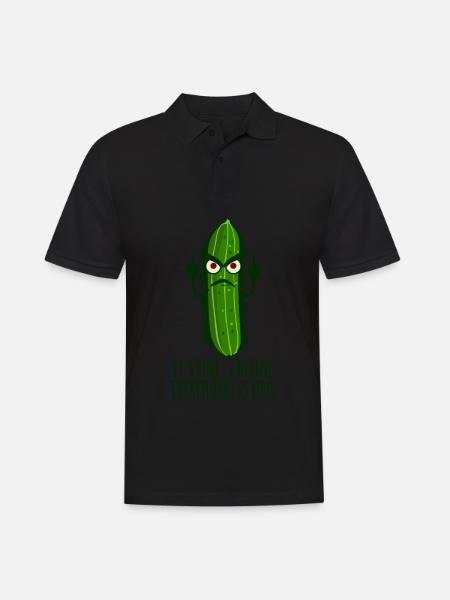 Cucumber Everything is fine - Men's Polo Shirt - black