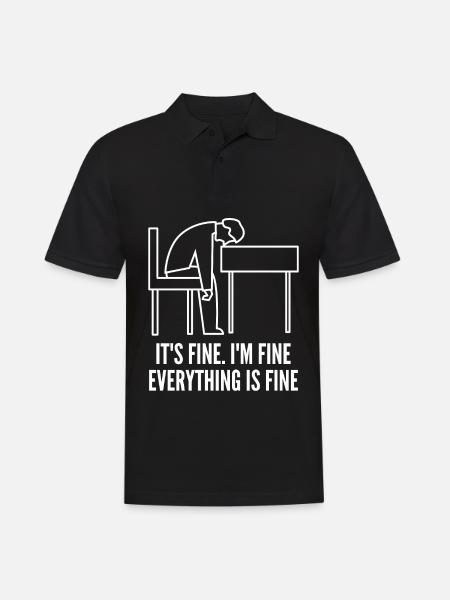 I'm fine. - Men's Polo Shirt - black