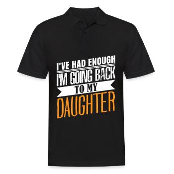 Daughter Daughters Father Dad - Men's Polo Shirt - black - Front - Kai (181cm)