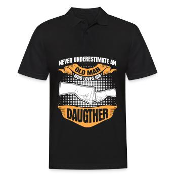 Dad Father Daughter Daughters - Men's Polo Shirt - black - Front - Kai (181cm)