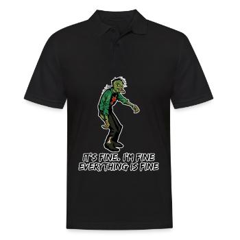 Zombie, je vais bien. - Polo Homme - noir - Devant - Kai (181cm)