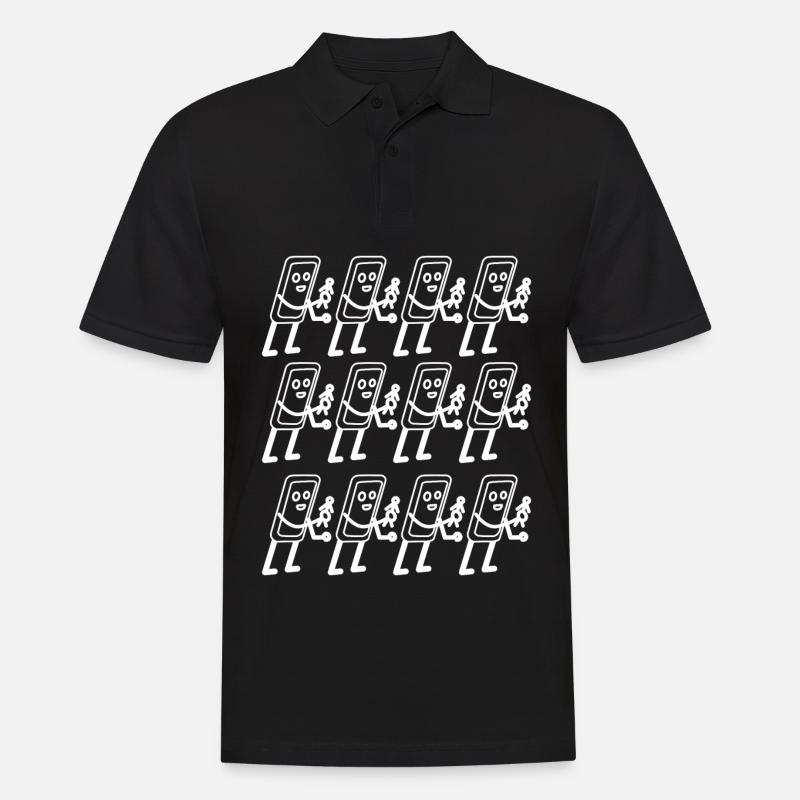 Mobile Phone Cellphone Smartphone - Männer Poloshirt - Schwarz