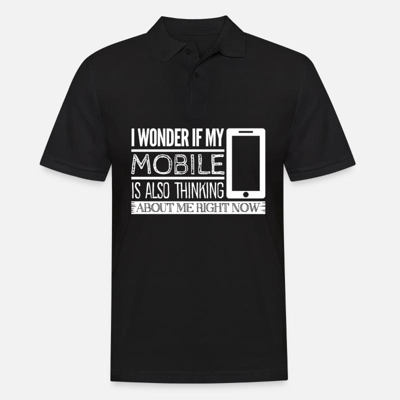 Smartphone Mobile Phone Cellphone - Männer Poloshirt - Schwarz
