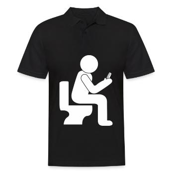 Téléphone portable Toilette Smartphone Téléphone portable - Polo Homme - noir - Devant - Kai (181cm)