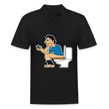 Téléphone portable Toilette Smartphone Téléphone portable - Polo Homme - noir - Devant - Kai (181cm)
