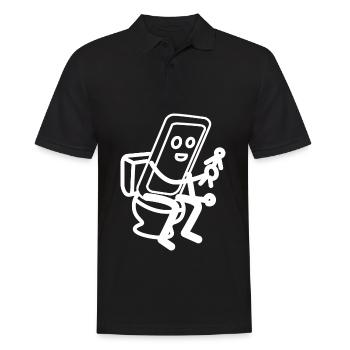 Smartphone Toilette Téléphone portable Téléphone portable - Polo Homme - noir - Devant - Kai (181cm)
