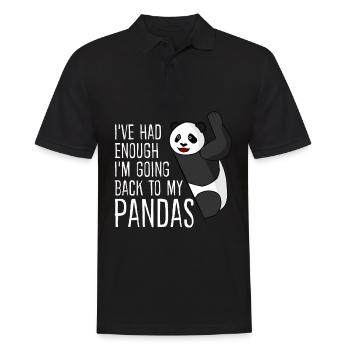 Panda géant Panda Ours Pandas - Polo Homme - noir - Devant - Kai (181cm)