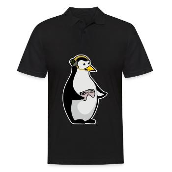 Gaming Penguin Gamer Penguins - Männer Poloshirt - Schwarz - Vorne - Kai (181cm)