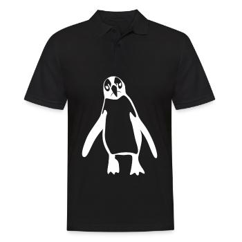 Grumpy Penguin Penguins - Männer Poloshirt - Schwarz - Vorne - Kai (181cm)