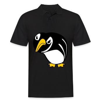 Grumpy Penguins Penguin - Männer Poloshirt - Schwarz - Vorne - Kai (181cm)