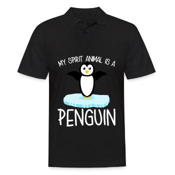 Penguin Cute Penguins - Männer Poloshirt - Schwarz - Vorne - Kai (181cm)