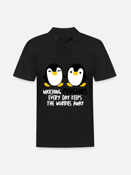Penguins - Men's Polo Shirt - black