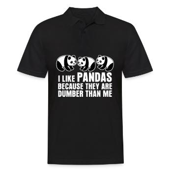 Panda Ours Pandas Panda Géant - Polo Homme - noir - Devant - Kai (181cm)