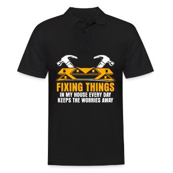 Home Owner Housewarming House Building - Men's Polo Shirt - black - Front - Kai (181cm)