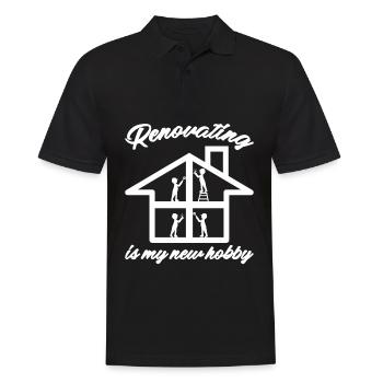 Maison Construction Propriétaire Rénovation - Polo Homme - noir - Devant - Kai (181cm)