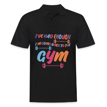 Bodybuilder Motivation Gym Bodybuilding - Men's Polo Shirt - black - Front - Kai (181cm)