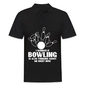 Bowling Ball Bowler - Männer Poloshirt - Schwarz - Vorne - Kai (181cm)