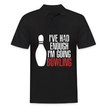 Bowling Ball Bowling Pin Ten-Pin Bowling - Männer Poloshirt - Schwarz - Vorne - Kai (181cm)