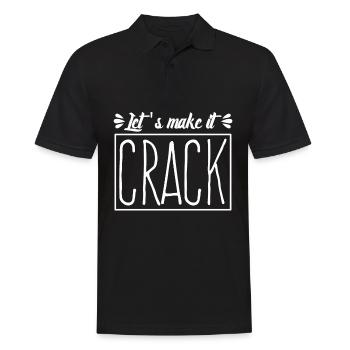Physio Physiotherapy Cracking - Men's Polo Shirt - black - Front - Kai (181cm)