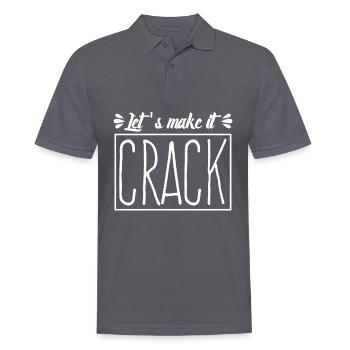 Physio Physiotherapy Cracking - Men's Polo Shirt - charcoal grey - Front - Nico (186cm)